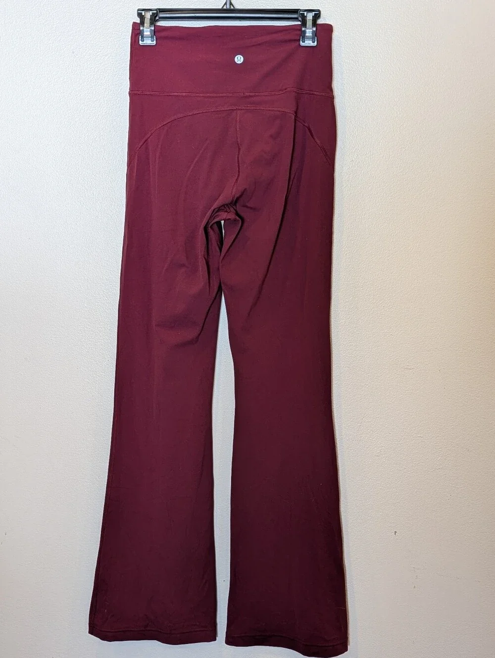 Lululemon Groove Super High Rise Flared Pant Nulu Red Merlot Size 8 Yoga